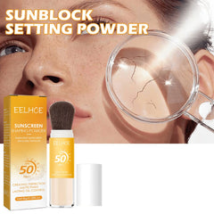 Eelhoe 8g Spf50 Sunscreen Loose Powder Makeup Setting Matte Face Waterproof Invisible Pores Lasting Sunblock Setting Powder
