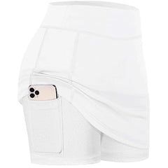 Women Sports Tennis Skirts Golf Skirt Fitness Shorts High Waist Athletic Running Skirt Quick Dry Sport Skort Pocket Tennis Dress