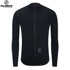 YKYWBIKE WINTER JACKET Thermal Fleece Men Cycling jacket Long Sleeve Cycling Bike Clothing  black 사이클링 겨울 재킷