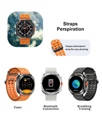 LAXASFIT Watch 7 Ultra Smartwatch Bluetooth Talk HD AMOLED Screen Fitness Tracker Health Monitoring Smartwatch for Android IOS