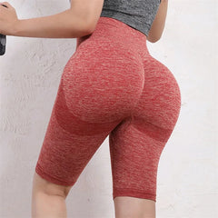 Women's Fitness Cer Mid Length High Stretch Absorbent Yoga pants push up pants cycling jogging fitness