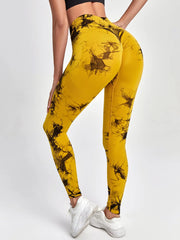 2023 Tie-Dye Seamless Yoga Pants – High-Waist Push-Up Leggings for Workout & Style