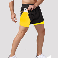 New Men’s 2-in-1 Running Shorts – Quick-Dry Workout & Fitness Shorts for Summer
