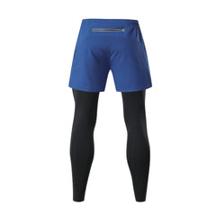 Men's Fake Two Pieces Outdoor Summer Sport Running Training Fitness Elastic Fishing Pants Quick-drying Trousers