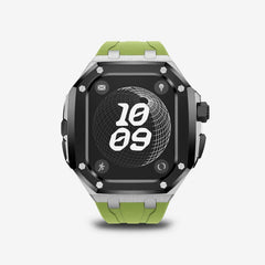 Luxury Titanium Alloy Modification Kit For Apple Watch Ultra 2 1 49mm Fluororubber Strap For Iwatch Series 9 8 7 6SE 5 45MM 44MM