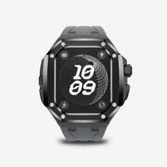 Luxury Titanium Alloy Modification Kit For Apple Watch Ultra 2 1 49mm Fluororubber Strap For Iwatch Series 9 8 7 6SE 5 45MM 44MM