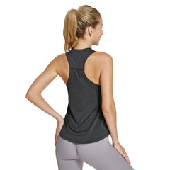 Quick Dry Women Yoga Shirt,Breathable Sleveless Workout Tops,Loose Running Sports Shirt Solid Color Yoga Tops Gym Clothing
