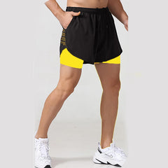 New Men’s 2-in-1 Running Shorts – Quick-Dry Workout & Fitness Shorts for Summer