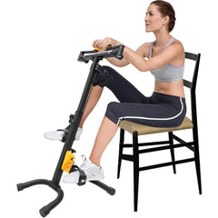 Foldable Pedal Exerciser Bike for Seniors for Total Body Home Folding Adjustable Rehab Fitness Equipment for Elderly