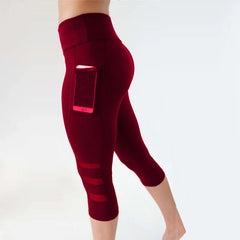 High Waist Seamless Dotted Hollow Out Sport Women Tights Yoga Pants Workout Activewear Gym Clothing Women's Tights
