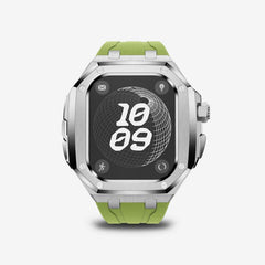 Luxury Titanium Alloy Modification Kit For Apple Watch Ultra 2 1 49mm Fluororubber Strap For Iwatch Series 9 8 7 6SE 5 45MM 44MM
