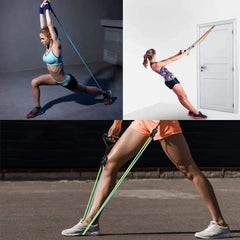 3-Level Resistance Pull Rope Bands – Full-Body Home Workout with Handles
