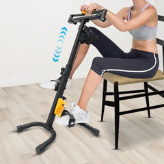 Foldable Pedal Exerciser Bike for Seniors for Total Body Home Folding Adjustable Rehab Fitness Equipment for Elderly