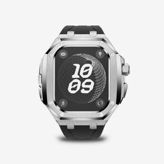 Luxury Titanium Alloy Modification Kit For Apple Watch Ultra 2 1 49mm Fluororubber Strap For Iwatch Series 9 8 7 6SE 5 45MM 44MM