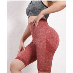 Women's Fitness Cer Mid Length High Stretch Absorbent Yoga pants push up pants cycling jogging fitness
