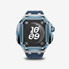 Luxury Titanium Alloy Modification Kit For Apple Watch Ultra 2 1 49mm Fluororubber Strap For Iwatch Series 9 8 7 6SE 5 45MM 44MM