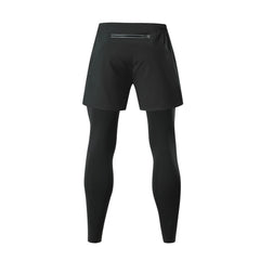 Men's Fake Two Pieces Outdoor Summer Sport Running Training Fitness Elastic Fishing Pants Quick-drying Trousers