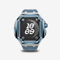 Luxury Titanium Alloy Modification Kit For Apple Watch Ultra 2 1 49mm Fluororubber Strap For Iwatch Series 9 8 7 6SE 5 45MM 44MM