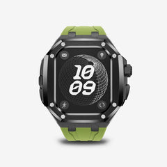 Luxury Titanium Alloy Modification Kit For Apple Watch Ultra 2 1 49mm Fluororubber Strap For Iwatch Series 9 8 7 6SE 5 45MM 44MM