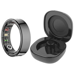 R09 Smart Ring Waterproof Sport Health Ring Heart Rate Blood Oxygen Sleep Monitoring with Charging Case for Xiaomi Samsung Phone