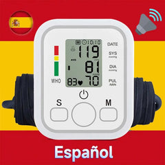Spanish Voice Digital Arm Blood Pressure Meter Medical Pressure Tonometer Tensiometer Baumanometer Pulse Sphygmomanometer