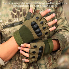 Half-Finger Tactical Gloves for Men – Rugged Grip for Outdoor Action