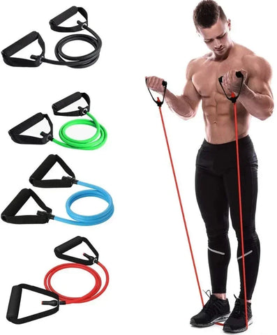 3-Level Resistance Pull Rope Bands – Full-Body Home Workout with Handles