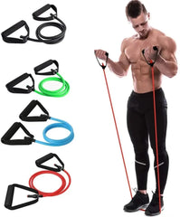 3-Level Resistance Pull Rope Bands – Full-Body Home Workout with Handles