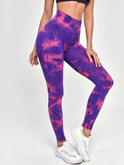 2023 Tie-Dye Seamless Yoga Pants – High-Waist Push-Up Leggings for Workout & Style