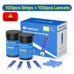 LinkSun G-425-3 Blood Glucose Meter Glucometer Full Set Medical Diabetes Blood Sugar Monitor Complete Kit Glucose Test Strips