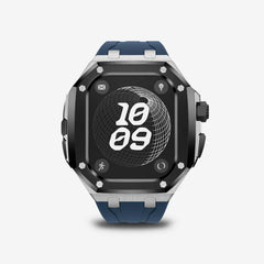 Luxury Titanium Alloy Modification Kit For Apple Watch Ultra 2 1 49mm Fluororubber Strap For Iwatch Series 9 8 7 6SE 5 45MM 44MM