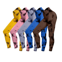 2023 Tie-Dye Seamless Yoga Pants – High-Waist Push-Up Leggings for Workout & Style