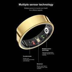 R09 Smart Ring Waterproof Sport Health Ring Heart Rate Blood Oxygen Sleep Monitoring with Charging Case for Xiaomi Samsung Phone