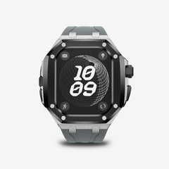 Luxury Titanium Alloy Modification Kit For Apple Watch Ultra 2 1 49mm Fluororubber Strap For Iwatch Series 9 8 7 6SE 5 45MM 44MM