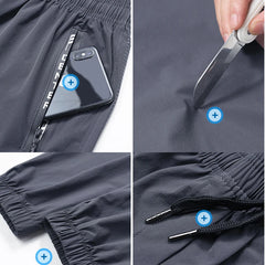 Men’s Quick-Dry Running Sport Pants – Training Joggers with Zipper Pockets