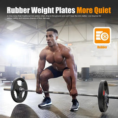 1Pcs 22 Lbs Gym Fitness Rubber-covered Barbell Disc Plates Apply To 2-inch Pole Lift Training Equipment Weight Exercise Fitness