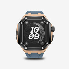 Luxury Titanium Alloy Modification Kit For Apple Watch Ultra 2 1 49mm Fluororubber Strap For Iwatch Series 9 8 7 6SE 5 45MM 44MM