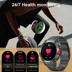 LIGE Smart Watch Men Outdoor Fitness Sports Waterproof Bluetooth Calling Bracelet Heart Rate Monitor LED Lighting Men Smartwatch