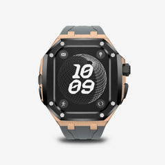 Luxury Titanium Alloy Modification Kit For Apple Watch Ultra 2 1 49mm Fluororubber Strap For Iwatch Series 9 8 7 6SE 5 45MM 44MM