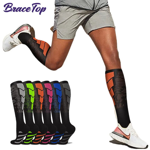 1 Pair Compression Socks – Calf Support for Running, Travel, Pregnancy &amp; Recovery
