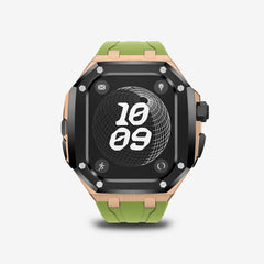 Luxury Titanium Alloy Modification Kit For Apple Watch Ultra 2 1 49mm Fluororubber Strap For Iwatch Series 9 8 7 6SE 5 45MM 44MM