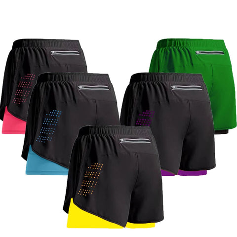 New Men’s 2-in-1 Running Shorts – Quick-Dry Workout & Fitness Shorts for Summer