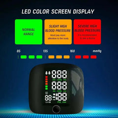 LED Rechargeable Wrist Blood Pressure Monitor English / Russian / Portuguese / Spanish Voice Broadcast Tonometer BP Monitor