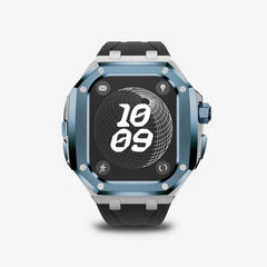 Luxury Titanium Alloy Modification Kit For Apple Watch Ultra 2 1 49mm Fluororubber Strap For Iwatch Series 9 8 7 6SE 5 45MM 44MM
