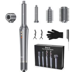 5 in 1 Hair Dryer,Multi Styling Tool,Straightener & 32mm Curling 300 Million Negative Ions Hair Care 1-3 Mins Quick Drying Gifts