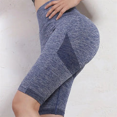 Women's Fitness Cer Mid Length High Stretch Absorbent Yoga pants push up pants cycling jogging fitness