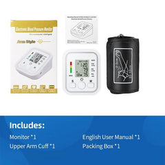 Spanish Voice Digital Arm Blood Pressure Meter Medical Pressure Tonometer Tensiometer Baumanometer Pulse Sphygmomanometer