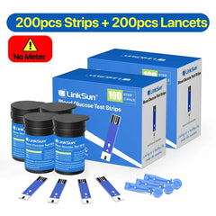 LinkSun G-425-3 Blood Glucose Meter Glucometer Full Set Medical Diabetes Blood Sugar Monitor Complete Kit Glucose Test Strips