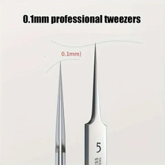 1 Pack Extra Fine No. 5 Cellular Acne Blackhead Tweezers - Facial Beauty Remove Acne Needle Tools for Skin Care