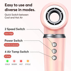 5 in 1 Hair Dryer,Multi Styling Tool,Straightener & 32mm Curling 300 Million Negative Ions Hair Care 1-3 Mins Quick Drying Gifts